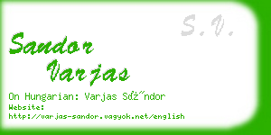 sandor varjas business card